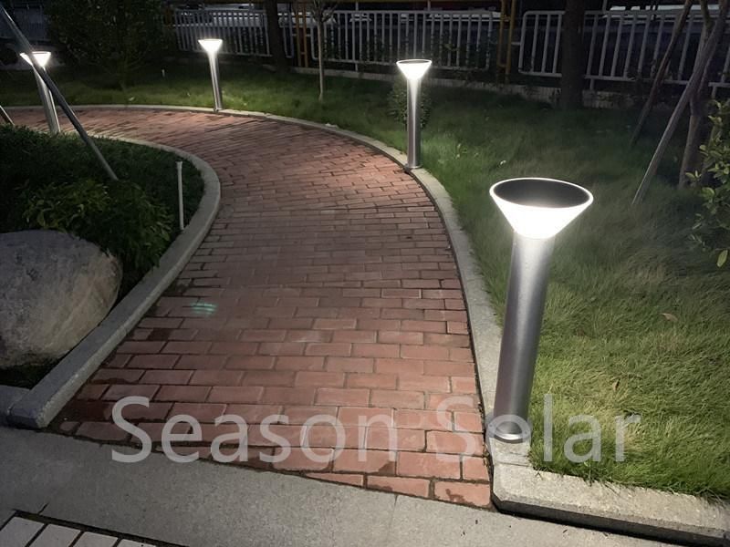 Bright 5W Lighting Lamp Smart Garden Solar Outdoor Bollard Lighting with Warm + White LED Light