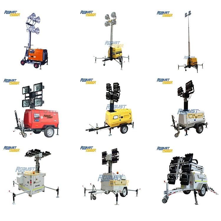 9m Hydraulic Telescopic Mast Mobile Project Lighting Tower