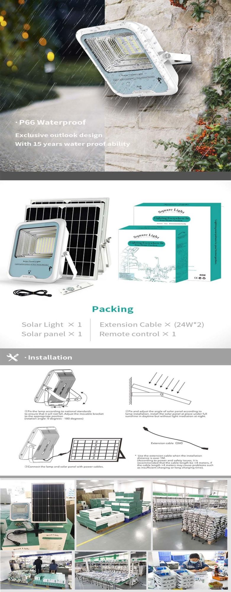 Motion Sensor Waterproof IP66 Integrated Outdoor Road Solar LED Street Lamp