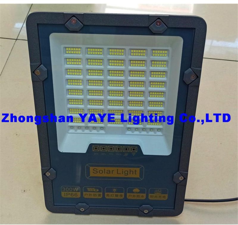 Yaye 2021 Good Price Sensor 200W Outdoor Solar LED Flood Garden Light with Remote Controller (Available Watts: 50W/100W/200W/300W/400W)