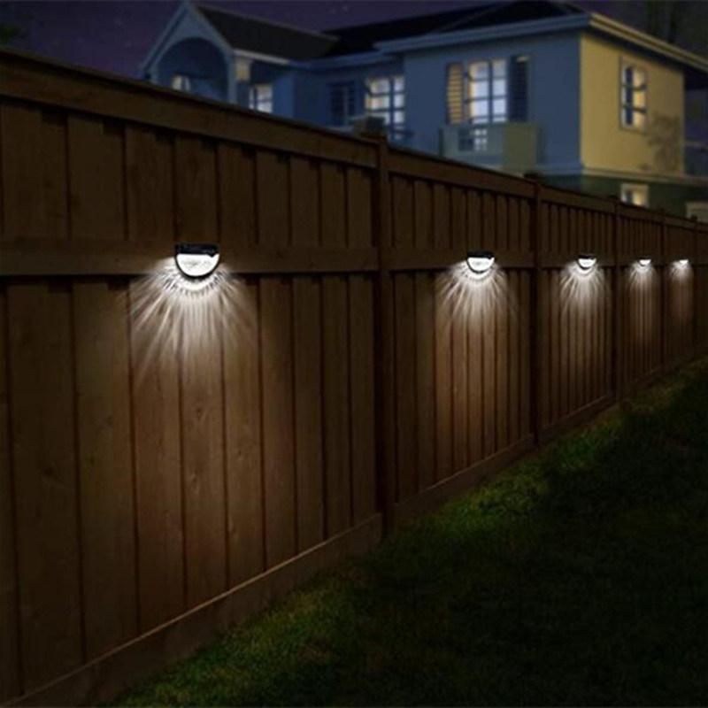 Wireless 4pack Automatic Warm Rainy Sowny Day Path Lighting Solar Fence Lamp