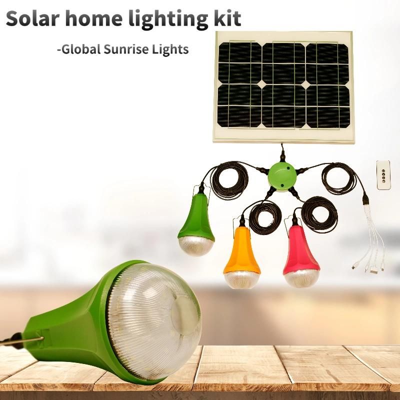 25W Solar Light Solar Home Lighting 5200mAh Portable Home Solar Power System with 3 PCS Bulbs