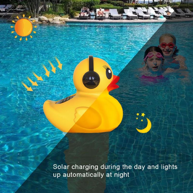 Inflatable Duck Swan Party Swimming Pool LED Light Ball Solar Power Light System RGB LED Lamp Garden Pool Outdoor LED Lighting Sensor Auto on off Solar Light