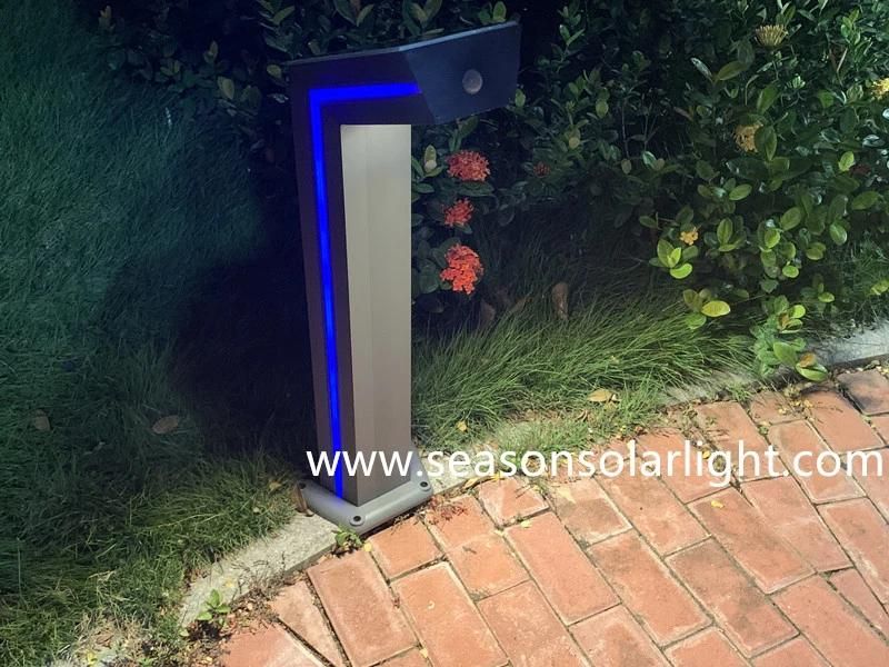 Outdoor Hotel Garden Lights Waterproof Lawn Lamp 6W LED Bollard Light with Solar Panel & LED Light