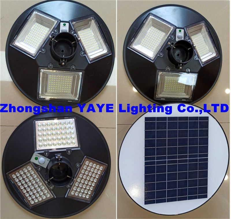 Yaye Hot Sell UFO 150W/300W Solar LED Street Garden Light with Control Modes: Light + Timing + Rador Control / Remote Controller