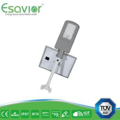 Esavior Factory Directly Sale 40W All in Two LED Solar Street Lights with Ik10/CE/IP67/Rosh Certificates