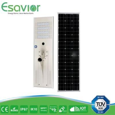 80W ISO9001 ISO14001 Manufacturer for IP67 All in One Solar Powered LED Street Lights