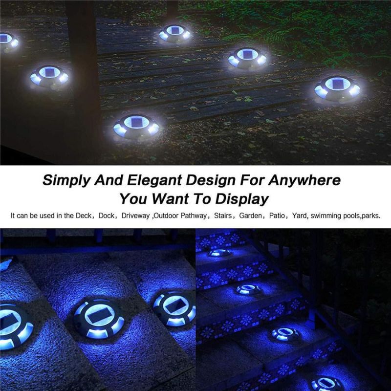 Waterproof Solar Underground Lights Solar Boat Deck Lights for Sidewalk