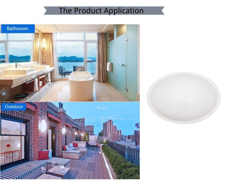 Energy-Saving LED Round Wall Lamp IP65 Moisture Proof Lamp for Balcony Bathroom Lighting with Certificates of CE, EMC, LVD, RoHS 24W