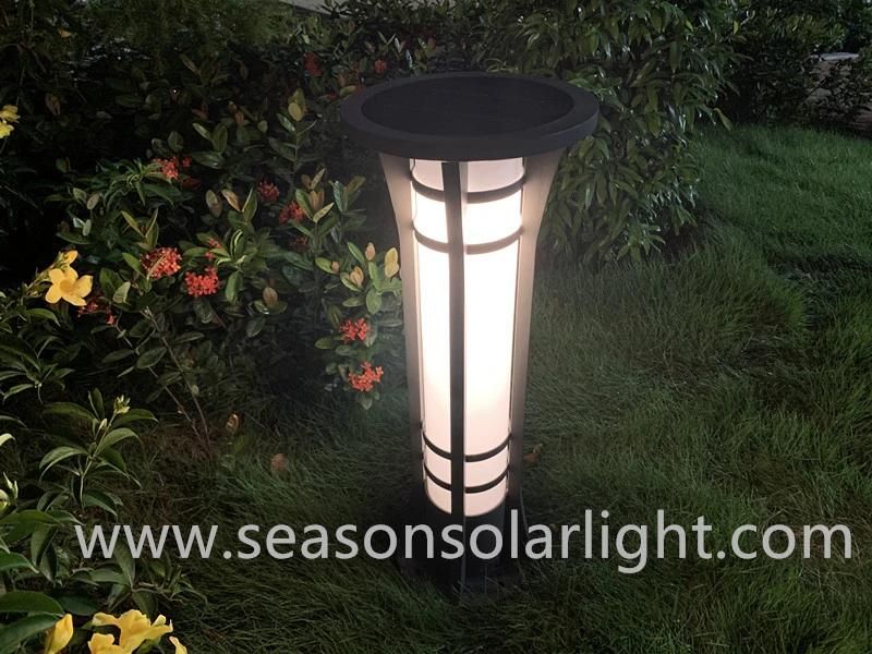 Outdoor Lighting Ce 5W Premium Column Solar Bollard Light with Warm+White LED Light