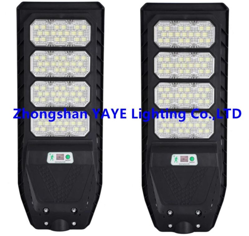 Yaye 2022 Hottest Sell 300W/400W/500W All in One Solar LED Street Road Wall Garden Light with 3 Years Warranty/ 1000PCS Stock/Remote Controller/Motion Sensor