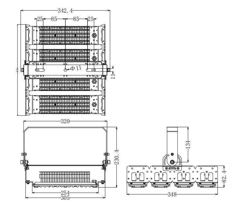 Factory New Design200W LED IP65 Tunnel Flood Light for Outdoor Stadium Lighting (CS-MZA-200)