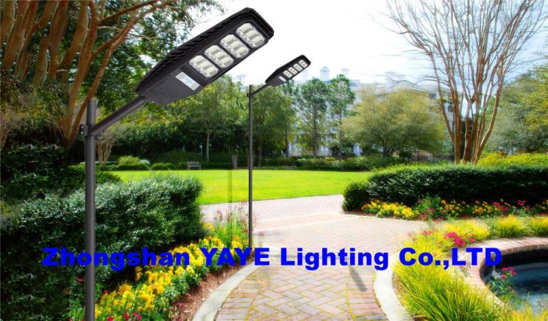 Yaye 2022 Hottest Sell USD29.25/PC for 300W Prices of All in One Solar LED Street Road Light with 1000PCS Stock / Radar Sensor/Remote Controller/100W/200W/300W