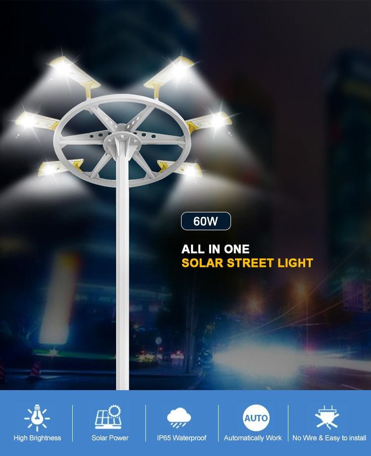 Brand 5050 High Brightness LED Outdoor Lighting 60W Solar Light