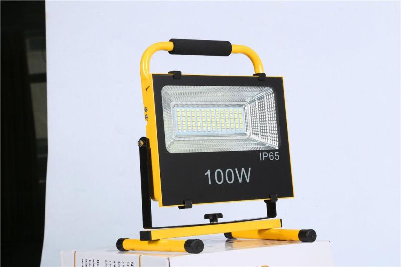 Yaye 18 Hot Sell 50W/100W Portable Solar Flood Light/ 50W/100W Portable Solar Recharge LED Spotlight