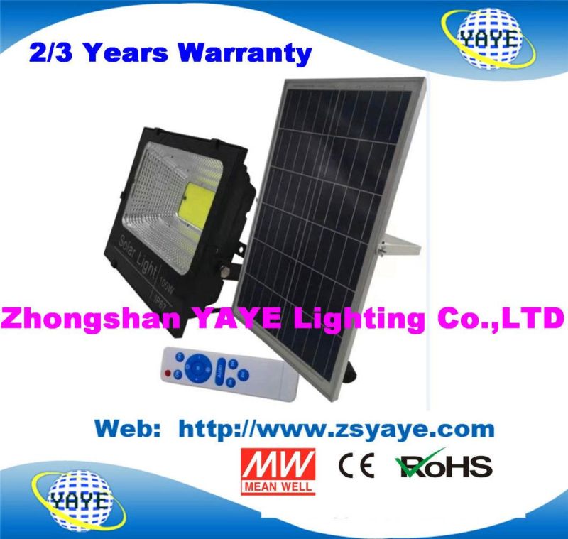 Yaye18 Hot Sell COB 100W Solar LED Flood Light / Solar LED Floodlight with 2/3 Years Warranty