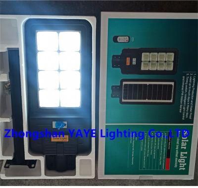 Yaye Hottest Sell Outdoor 300W/400W/500W All in One LED Solar Street Road Light with Radar Sensor/Remote Controller/ Metal Tube/ 1000PCS Stock