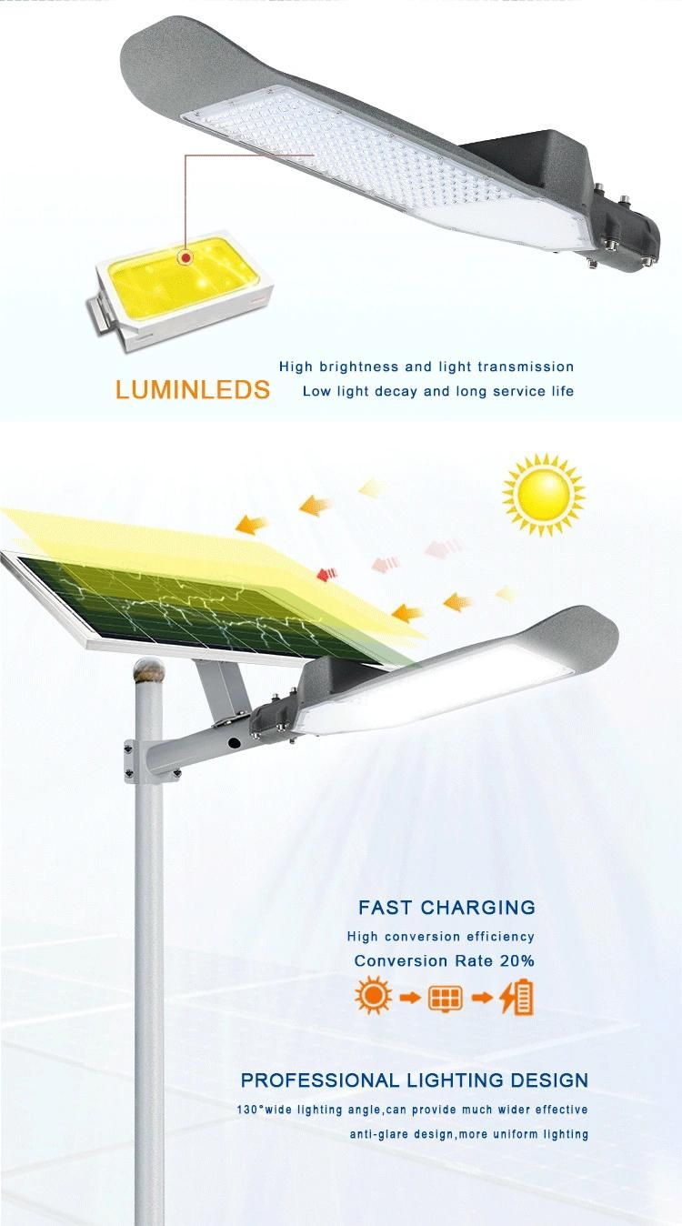 300W Monocrystalline LED Solar Street Light High Lumen 5050 SMD