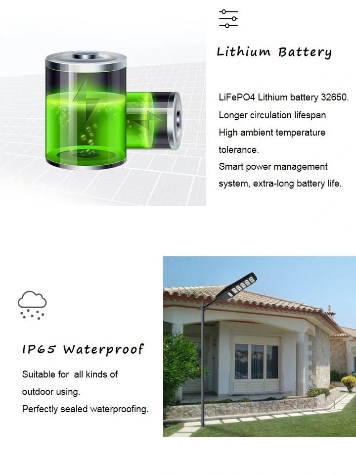 Best Selling IP65 Waterproof ABS Streetlight SMD 100W 200W 300W Outdoor All in One Integrated LED Solar Street Light