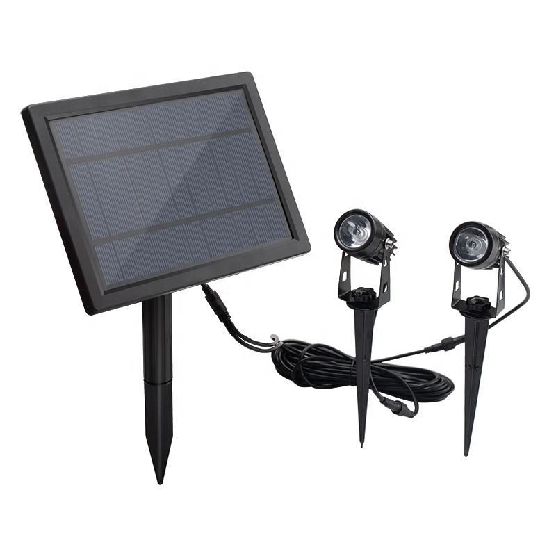 Solar Spotlights Landscape Lights LED Solar Spot Light Outdoor IP65 Waterproof, 4W Solar Powered Outdoor Spotlights Low Voltage Auto on/off for Outdoor Garden