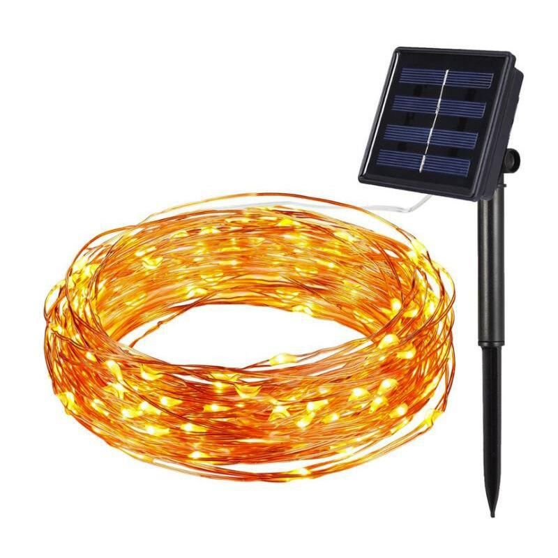 Solar String Lights, 200 LED Waterproof Solar Christmas Lights, 8 Modes Solar Fairy Lights Indoor/Outdoor Decoration String Lights for Garden, Party Esg11958