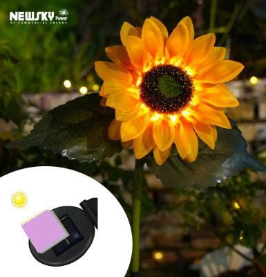 Top Seller Christmas Gifts Changing Flower Solar Powered Waterproof Outdoor LED Stake Light