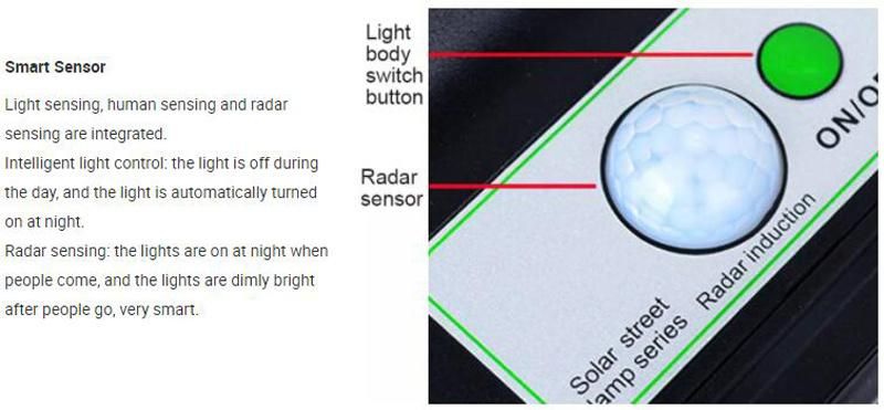 All in One Solar LED Street Light High Quality Integrated Sensor Solar Street Lighting