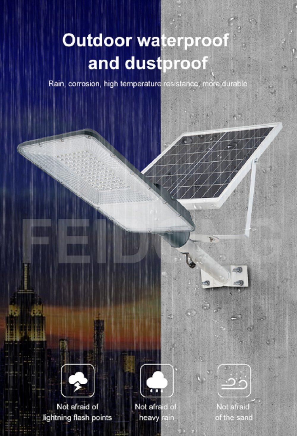 IP65 Waterproof Courtyard 50W-200W Separate Street LED Solar Street Lighting