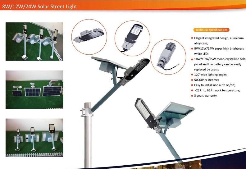 Factory Supply 30W LED Solar Power Street Light LED Solar Power Garden Wall Light