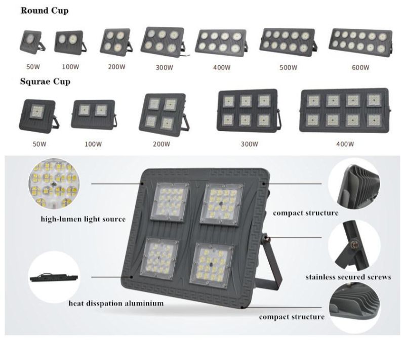 200W Factory Wholesale Price Msld Grey Model Outdoor LED Floodlight