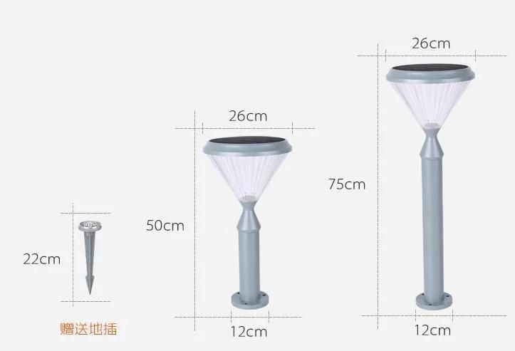 Bollard Fence Homebase Backyard Balcony Solar Torch Porch Diamond Light