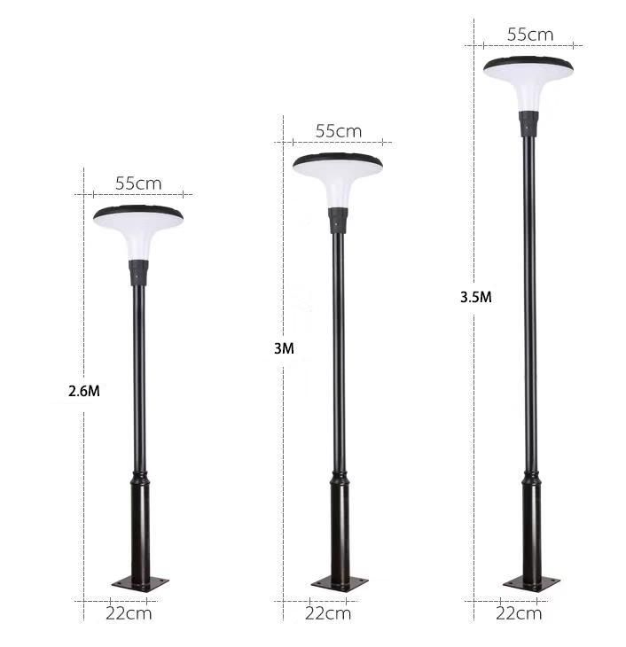 Manufacturer Decorative Commercial Garden Courtyard Pathway Pole Mounted Solar Lawn Light