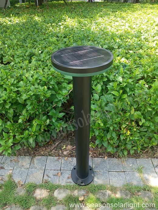 Waterproof IP65 Bollard LED Lamp Fixture Outdoor Solar Powered Garden Light with Warm White LED Light