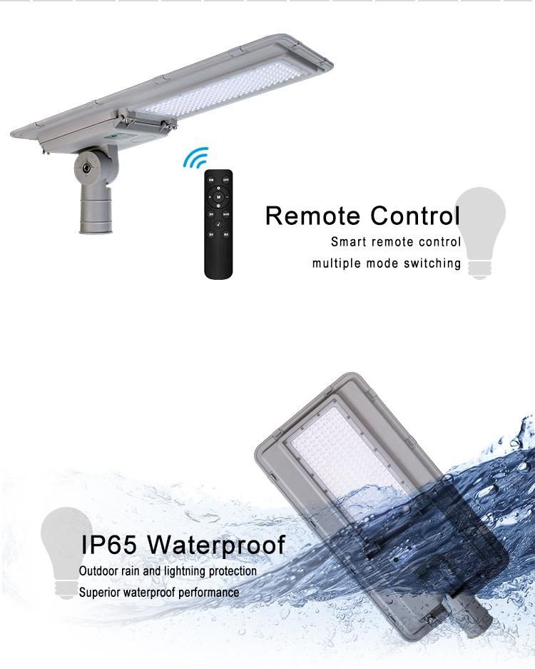 High Lumen IP65 50W LED Solar Street Light for Parking Lot Area