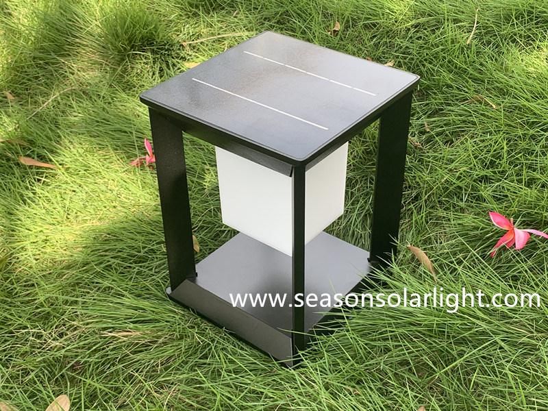 Square Style IP65 Main Gate Lighting Outdoor Solar Fixture LED Solar Garden Lamp with LED Light Bulb