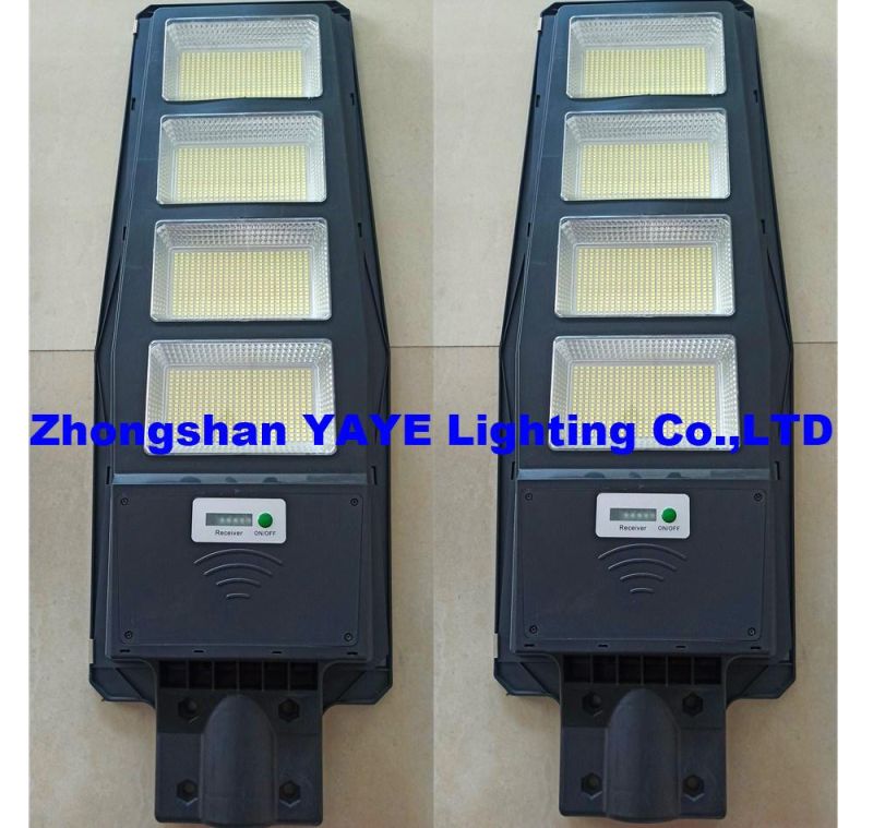 Yaye Hottest Sell Factory Price High Quality 400W Sensor Solar LED Street Road Garden Wall Lighting with 500PCS Stock/ Remote Controller (YAYE-22SLSL400WC)