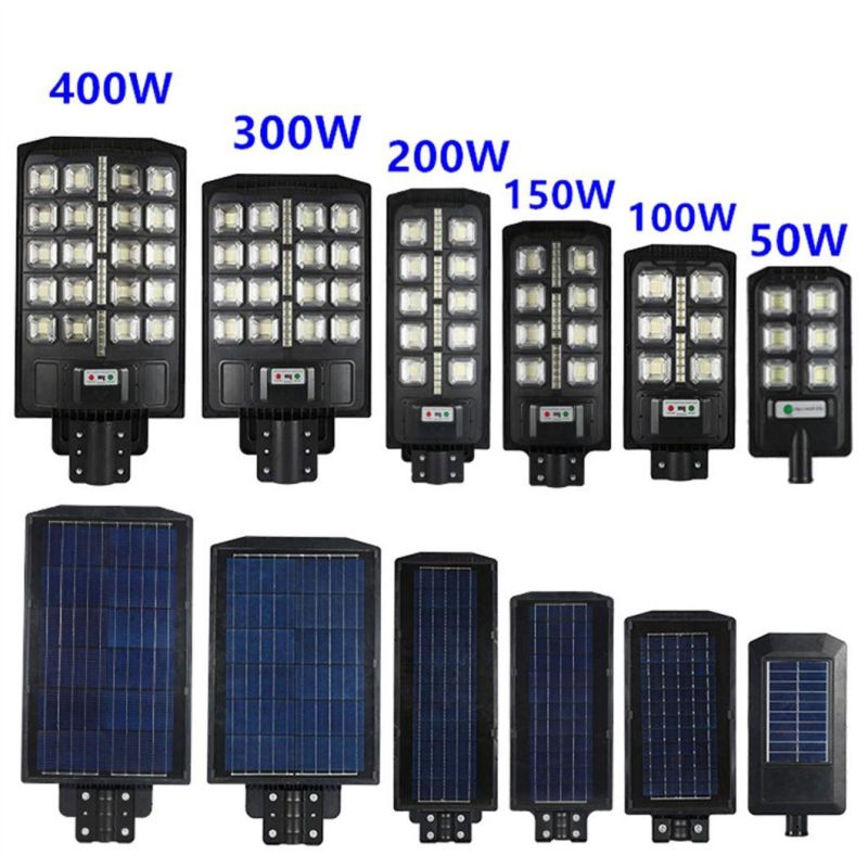 Yaye 2022 Hottest Sell 300W All in One LED Solar Street Road Wall Garden Lighting with Remote Controller/ Radar Sensor/ Available Watt: 50W-400W/1000PCS Stock