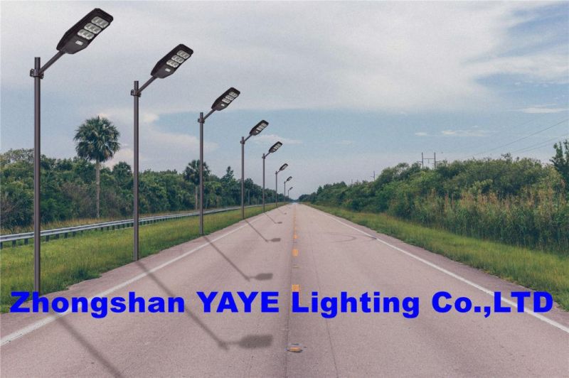 Yaye Hottest Sell High Brightness IP65 Waterproof Outdoor LED Motion Sensor 100W 200W 300W All in One Solar LED Street Lamp with 1000PCS Stock