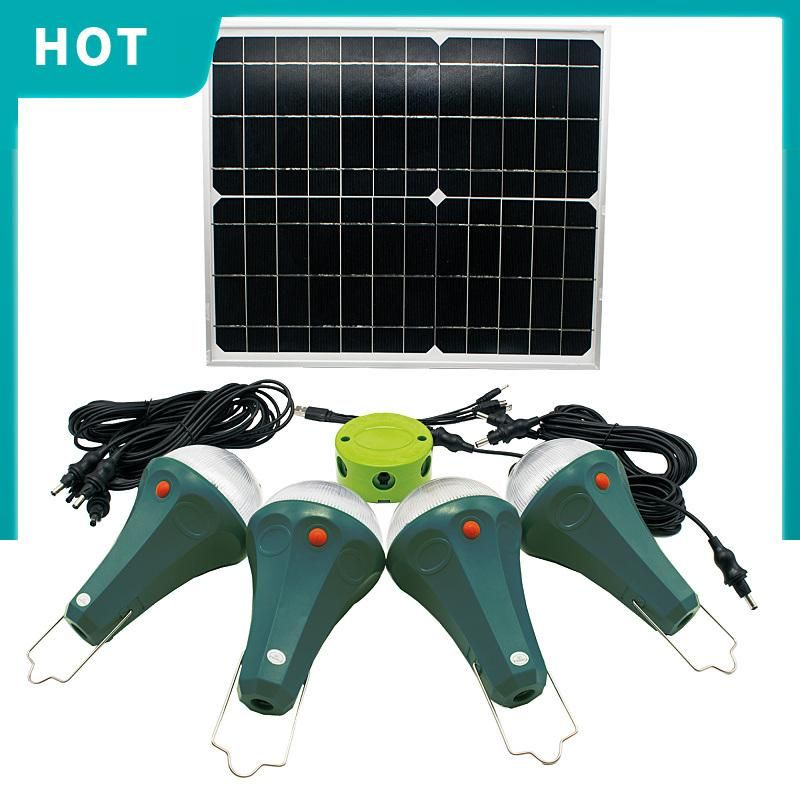 Portable Home Solar Power System LED Lights 25W/11V Solar Panel