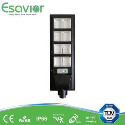 120W All in One Integrated Motion Sensor LED Solar Street Light for Landscape, Road, Hotel, Garden