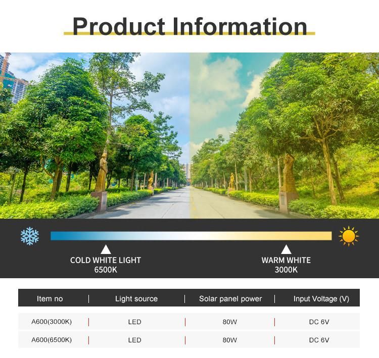 Solar LED Waterproof Outdoor IP67 Garden Flood Integrated All in One 600W 400W High Lumen Street Light