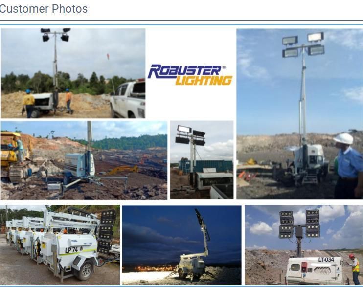 Outdoor Emergency Mobile Light Tower with Diesel Generator