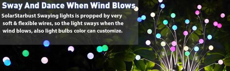 Solar Garden Cherry Blossom Swaying Decoration Lighting