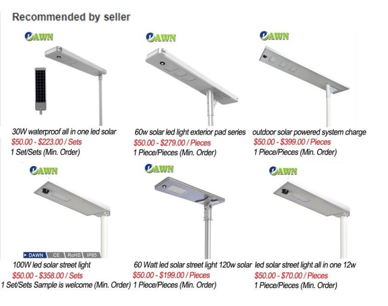 100watts China New Innovative Products Solar LED Street/Garden/Road Lamp/Light
