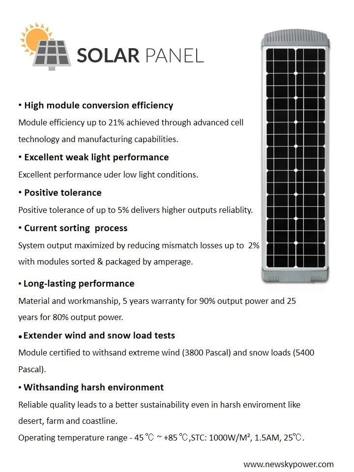 Wholesale Price Nk-40W All in One Integrated Solar Street Light with MPPT Controller