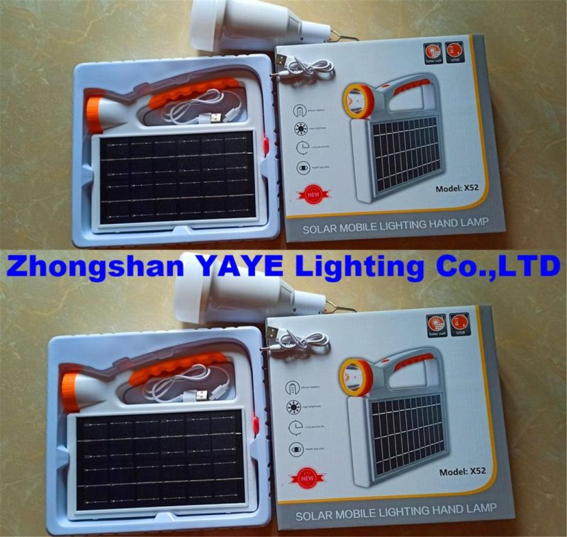 Yaye Hottest Sell 100W/120W Solar Rechargeable LED Emergency Light /Solar Panel Rechargeable Portable Camping Light Emergency LED Work Light 2000PCS Stock