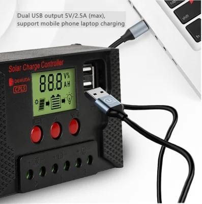 12V 24V Auto 10A 20A 30apwm LCD Display Solar Charge Controller for Lead Acid Battery