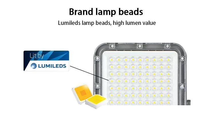 Volleyball Court Waterproof IP65 Energy Saving Solar Flood Light with Mono Solar Panel