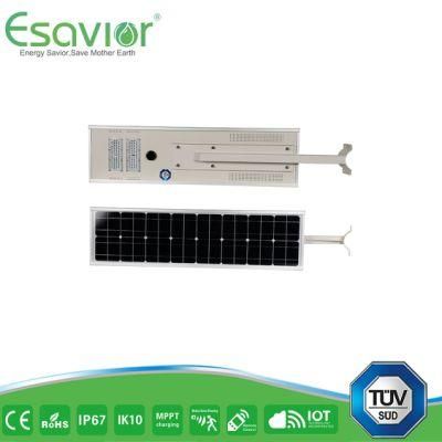 Esavior 100, 000+ Hours Long LED Lifespan 50W Integrated LED Solar Street Lights Solar Lights