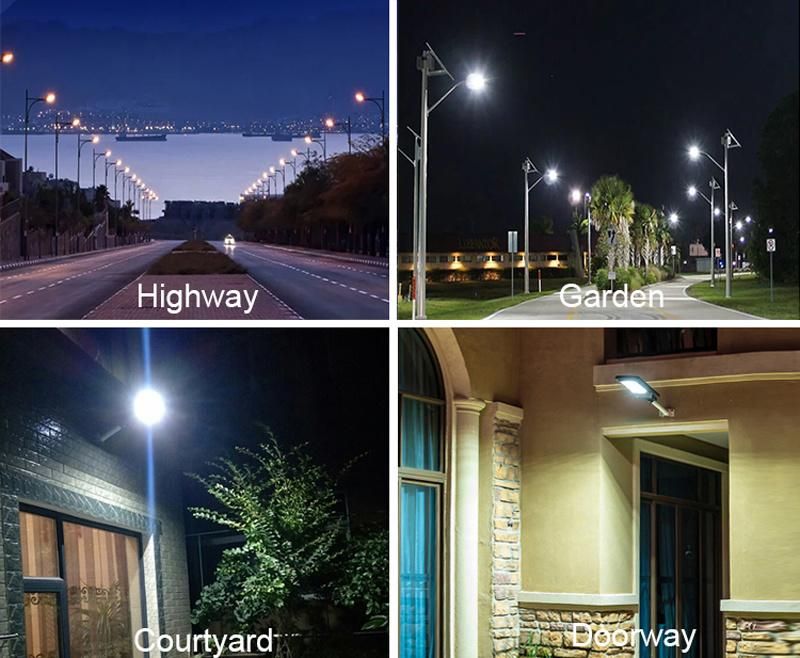 Hot Light Remote Control Sensor IP65 ABS Streetlight All in One Solar LED Street Lamp